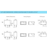 Mini Rele para PCB 5V/12/24V DC 5A HF33F